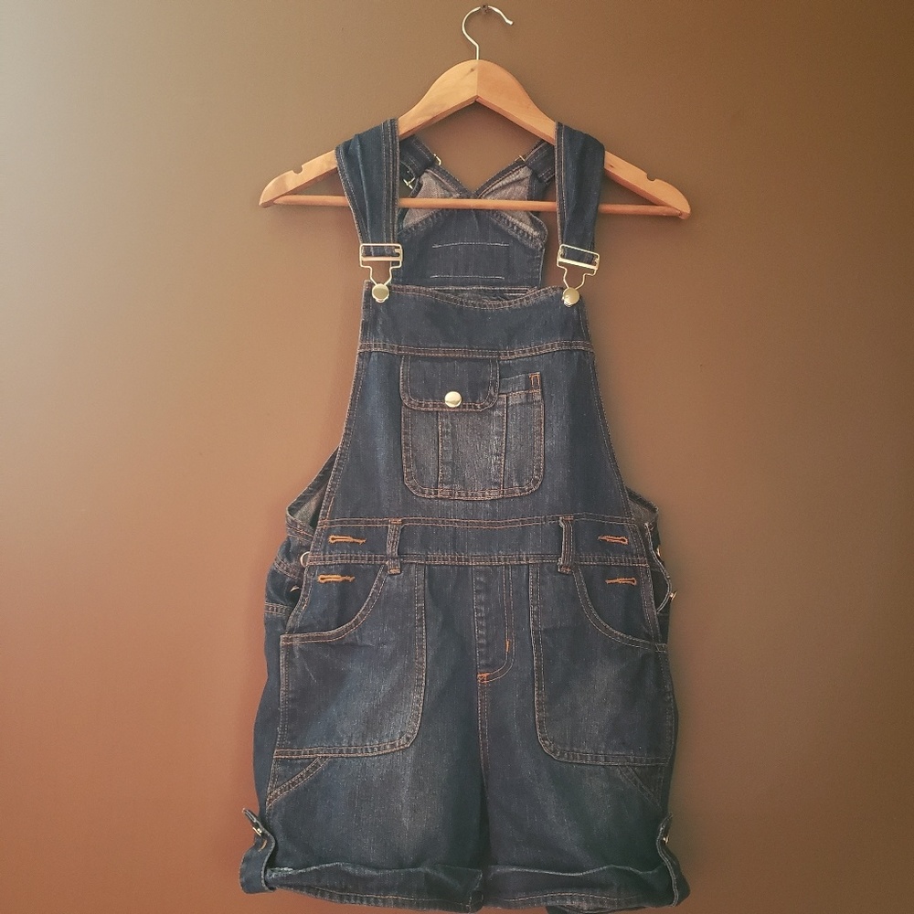Denim Overall Shorts